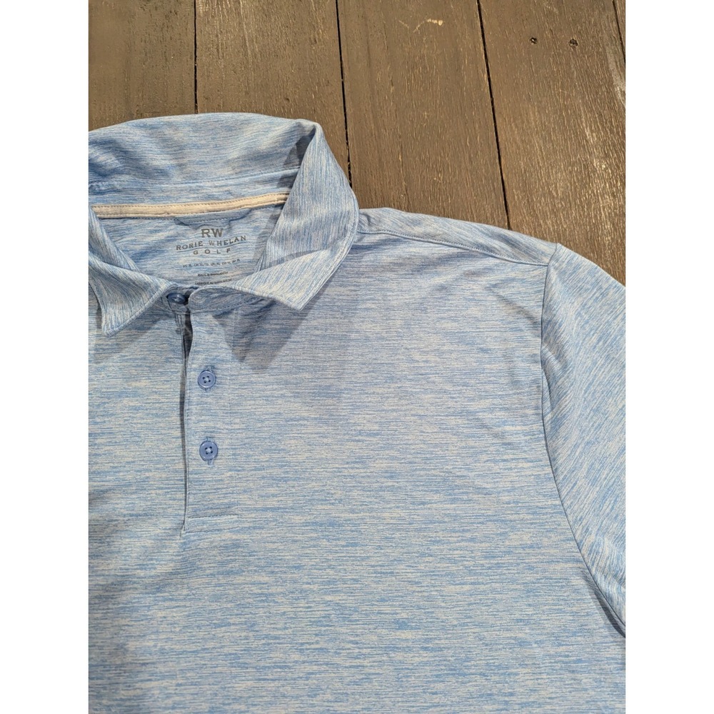 Rorie Whelan Golf Polo Shirt Mens XL Blue Dri-Fit Stretch Moisture Wicking